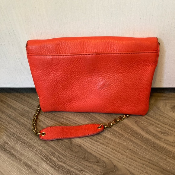 J. Crew coral leather clutch - Picture 4 of 12